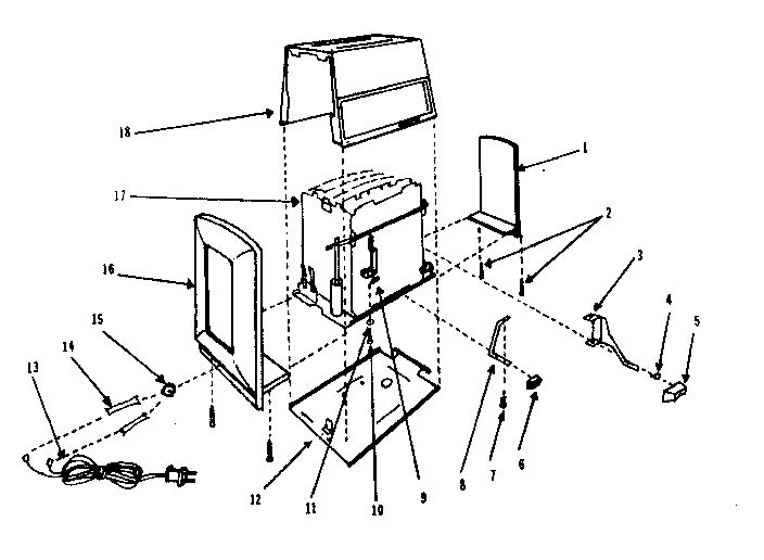 Replacement Parts Diagram and Parts List for T313AL  Proctor Silex Toaster